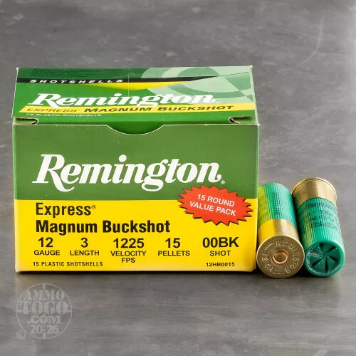12 Gauge Ammo – 75 Rounds of#00 Buck by Remington