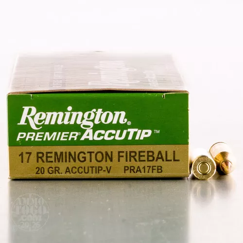 17 Fireball Ammo – 20 Rounds of 20 Grain AccuTip by Remington