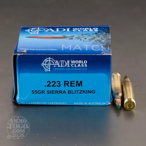 223 Remington Ammo – 20 Rounds of 55 Grain Polymer Tipped by Australian Defense Industries