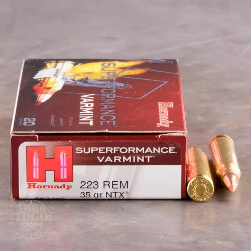 223 Remington Ammo – 200 Rounds of 35 Grain NTX by Hornady