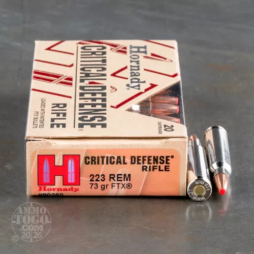 223 Remington Ammo – 200 Rounds of 73 Grain Flex Tip (FTX) by Hornady