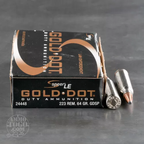 223 Remington Ammunition for Sale. Speer 64 Grain Soft-Point (SP) - 20 Rounds