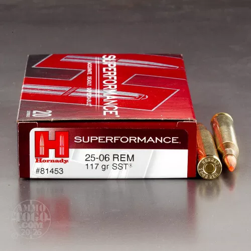 25-06 Ammo – 20 Rounds of 117 Grain SST by Hornady