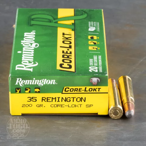 35 REMINGTON Ammunition for Sale. Remington 200 Grain Soft-Point (SP) – 20 Rounds