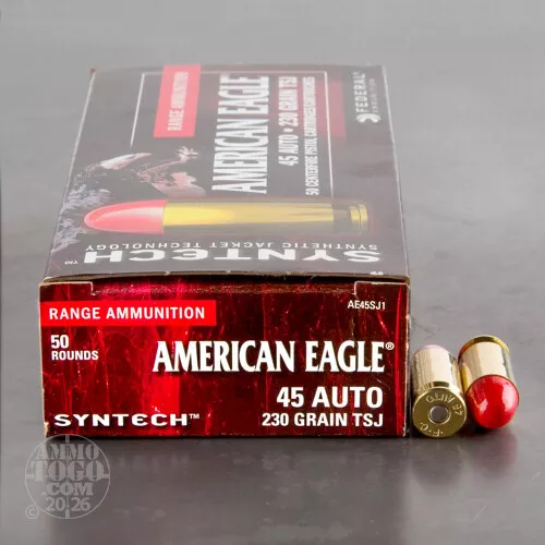 45 ACP (Auto) Ammunition for Sale. Federal 230 Grain TSJ - 50 Rounds