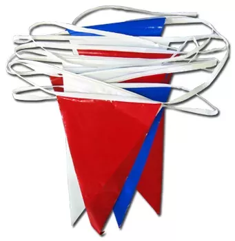 50' Pennant Streamer (Red White Blue)