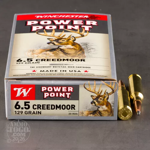 6.5mm Creedmoor Power-Point (PP) Ammo for Sale by Winchester - 200 Rounds