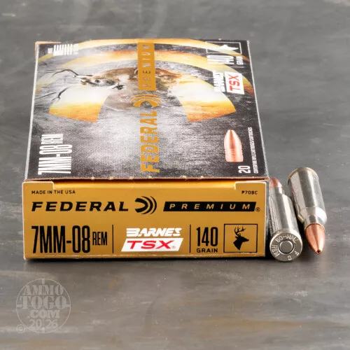 7mm-08 Remington TSX Ammo for Sale by Federal - 20 Rounds