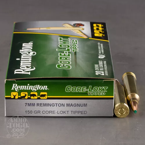 7mm Remington Magnum Ammo - 20 Rounds of 150 Grain Polymer Tipped by Remington