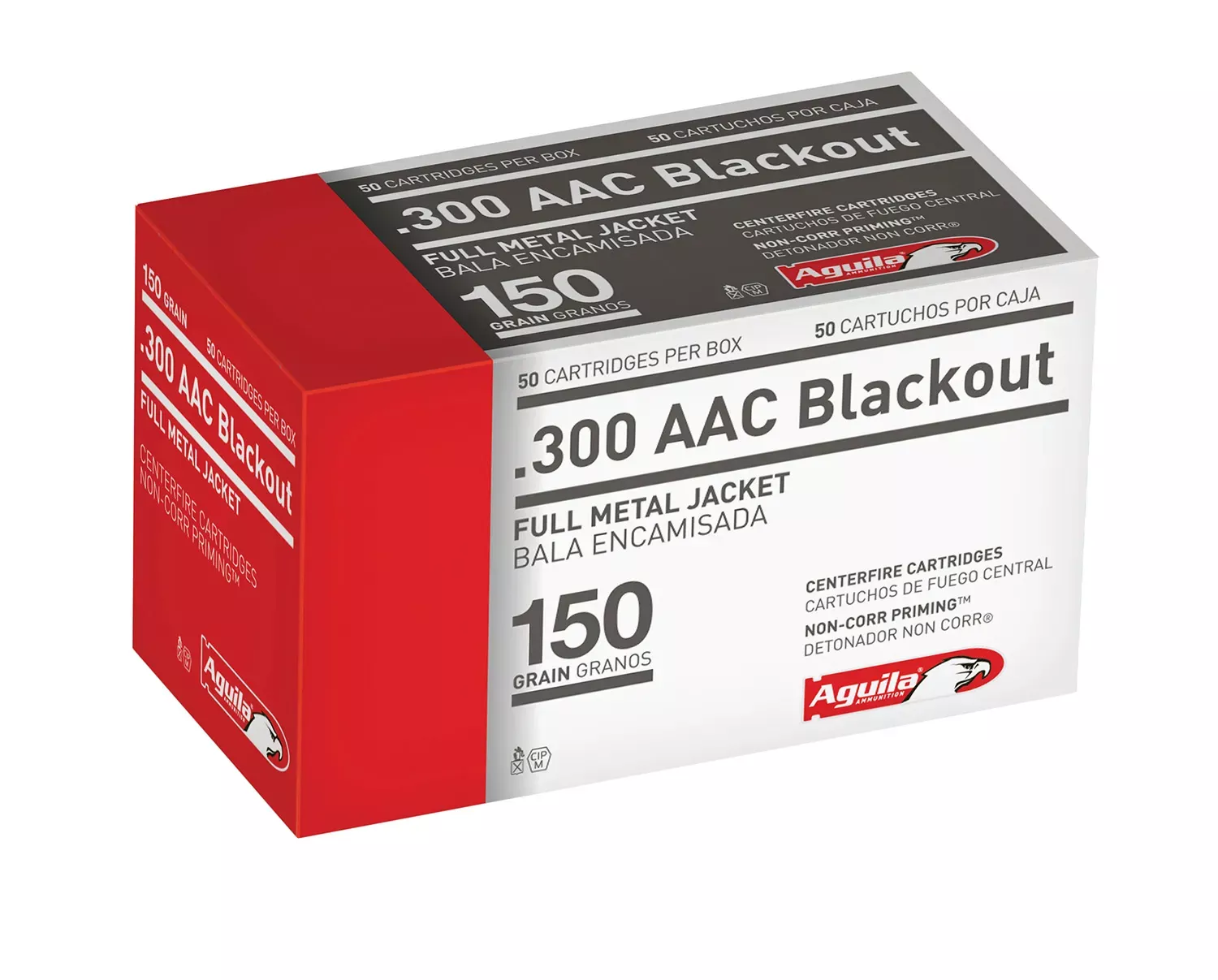 Aguila Rifle 300 Blackout 150 gr Full Metal Jacket Boat-Tail (FMJBT) 50/Box