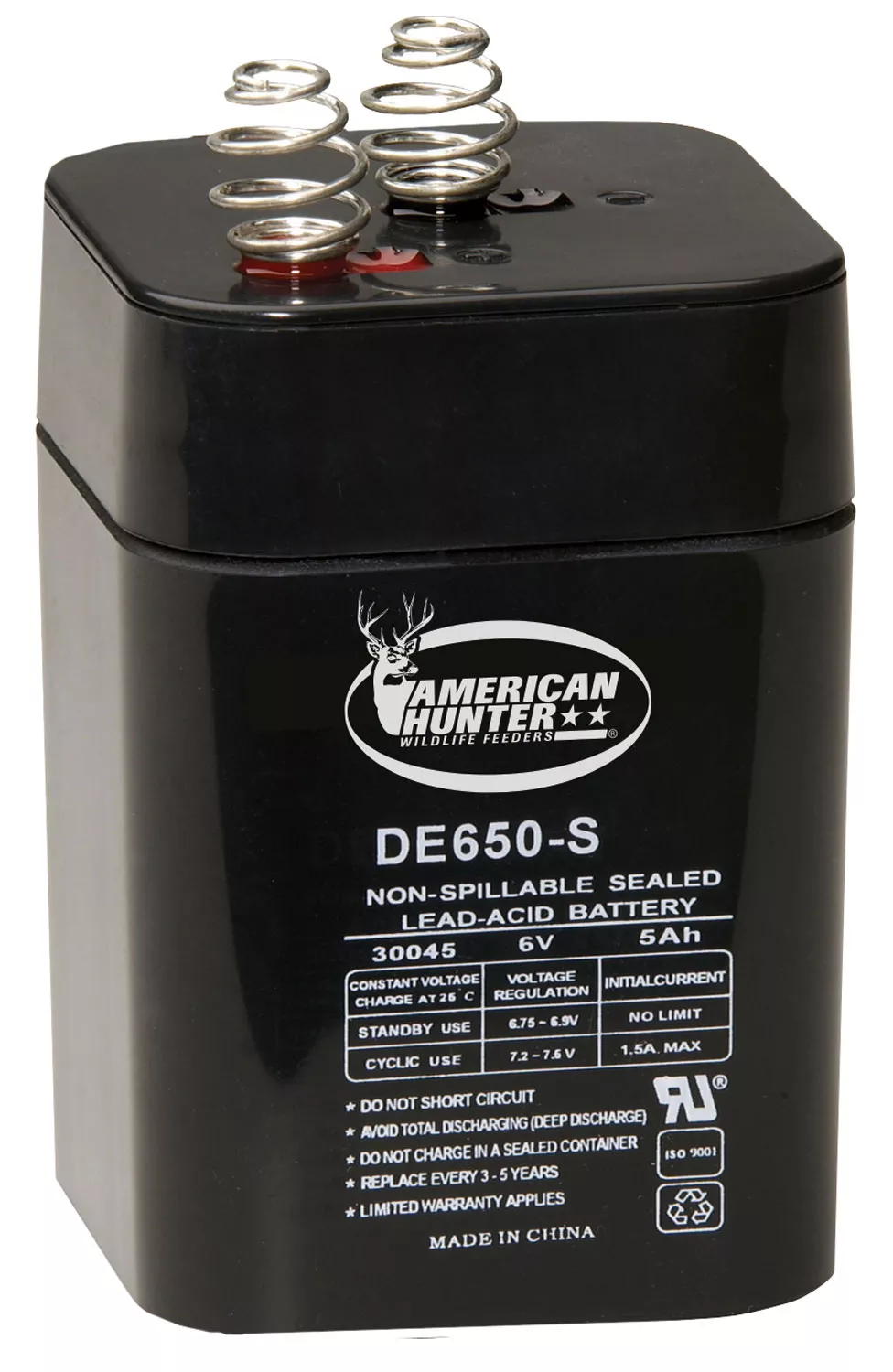 American Hunter DE30053 HR Rechargeable Battery 6 Volt 5 mAh – White Birch Armory
