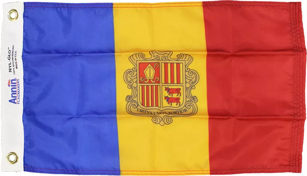 Andorra - 12"X18" Nylon Flag (State)