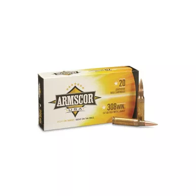 ARMSCOR 308WIN, 147GR FMJ, 20 Rounds