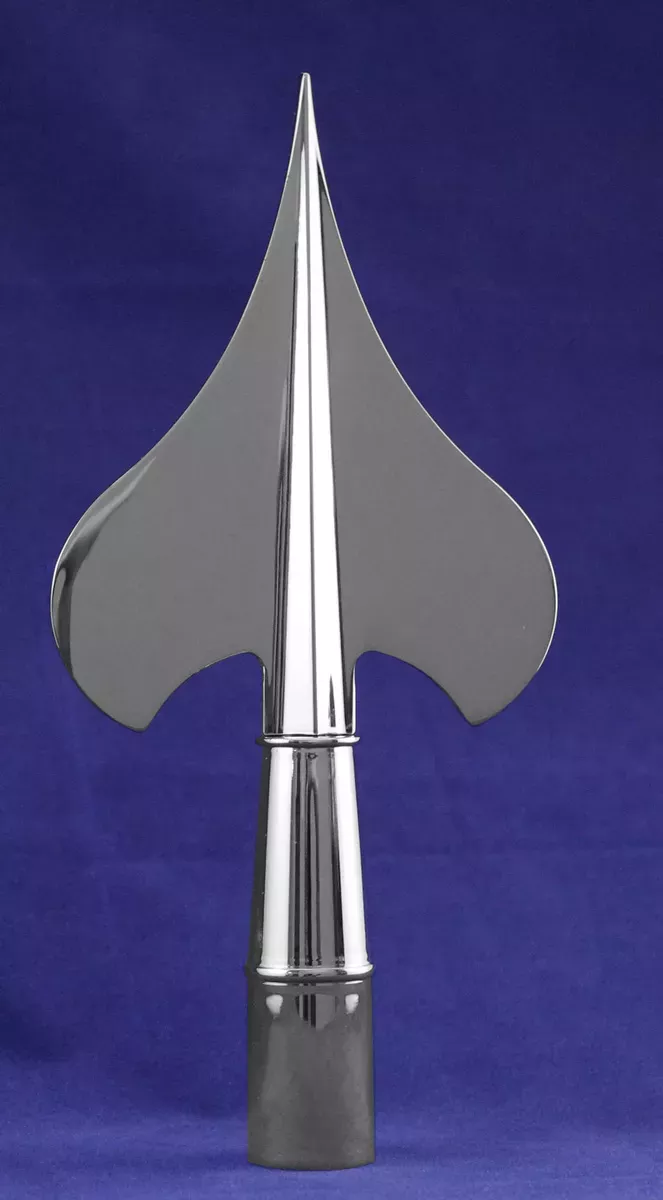 Army Spear- 8.25" Chrome Pole Ornament