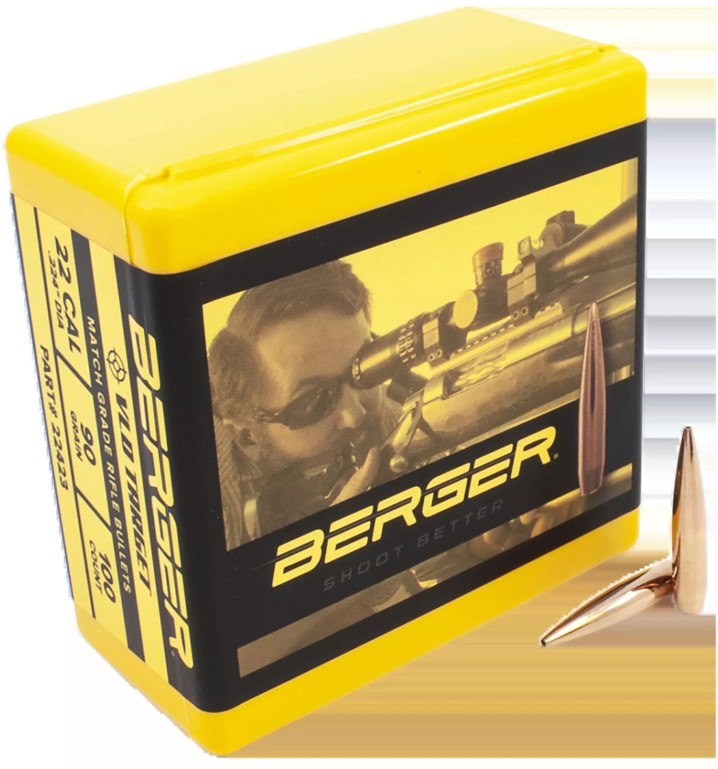 Berger Bullets VLD Target Match Grade 22 Cal 90gr - 100/Box