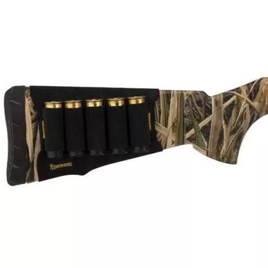 Browning Stock Option, 5 Loop Elastic Shell Holder, Black Nylon, Buttstock Mount