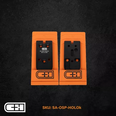 C&H Precision XD OSP Optic Mounting Plate - Fits Springfield Armory XDM to Holosun 509T, Steel Construction, Black