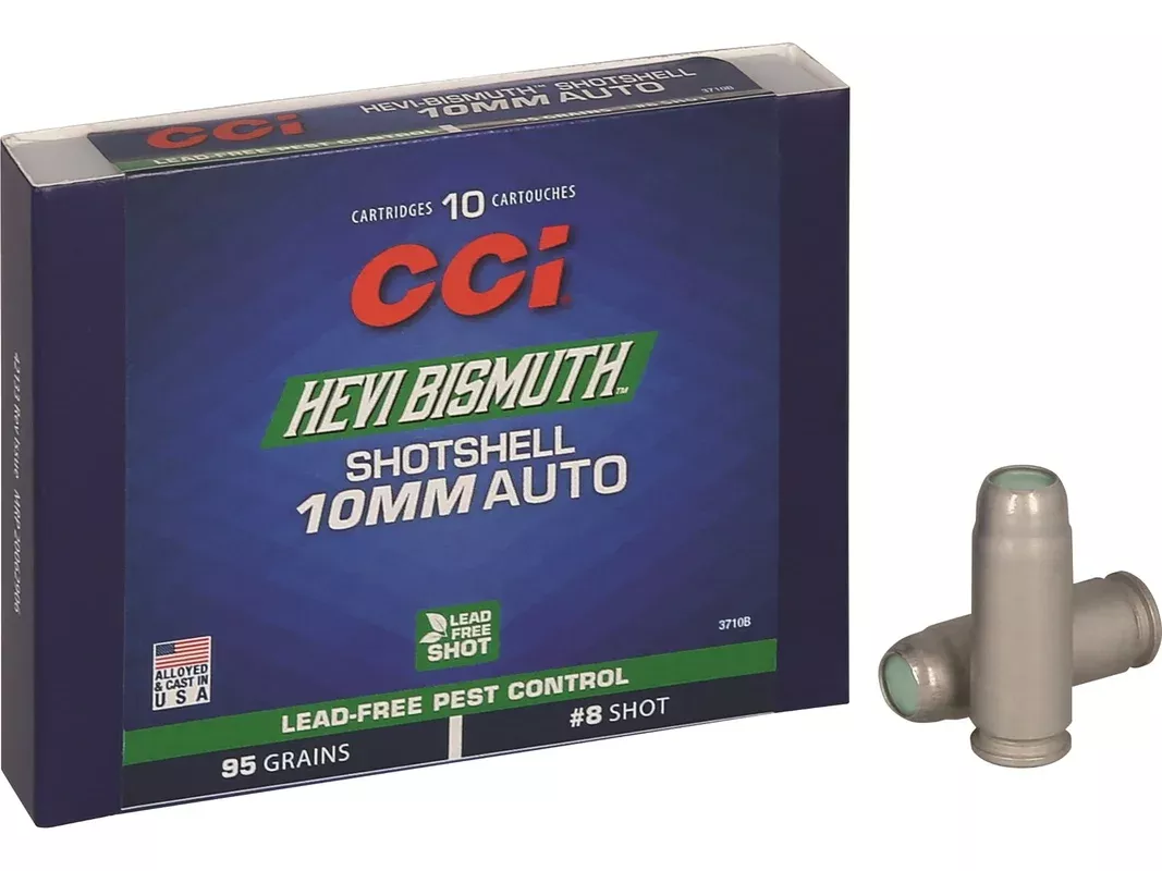CCI Bismuth Shotshell 10mm Auto Ammo 95 Grain Bismuth Shot Box of 10