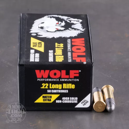 Cheap 22 Long Rifle (LR) ammo – Bulk Wolf Lead Round Nose (LRN) 500 Round Packs