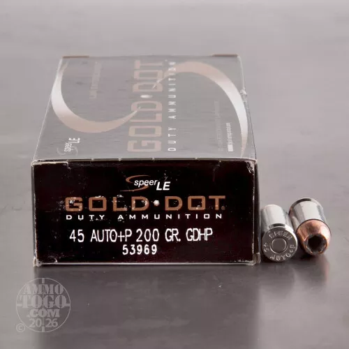 Cheap 45 ACP (Auto) ammo – Bulk Speer Jacketed Hollow-Point (JHP) 1000 Round Packs