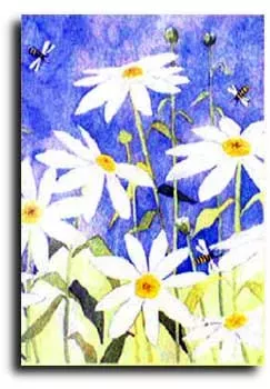 Daisies and Bees Toland Art Banner