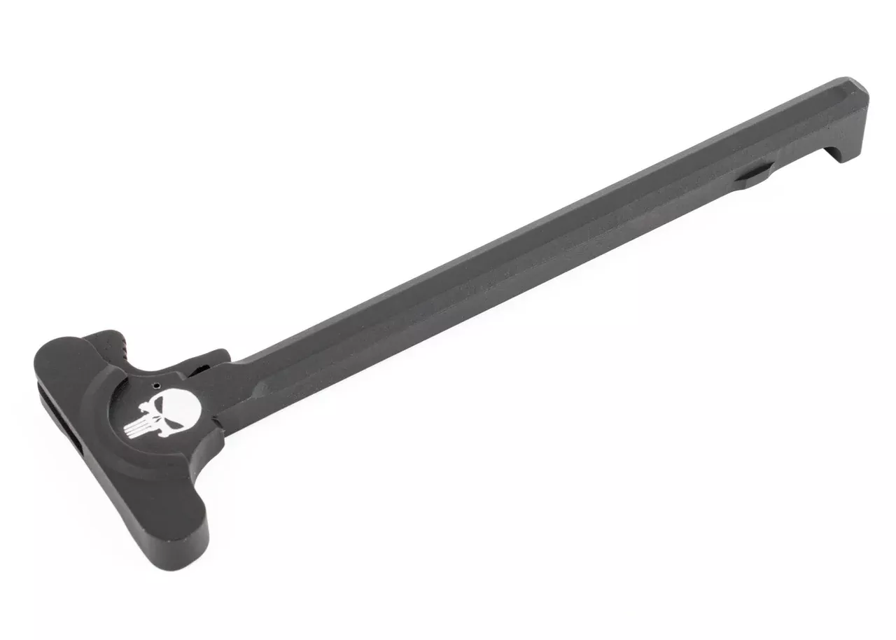 DoubleStar AR Charging Handle Lasered with Punisher Skull