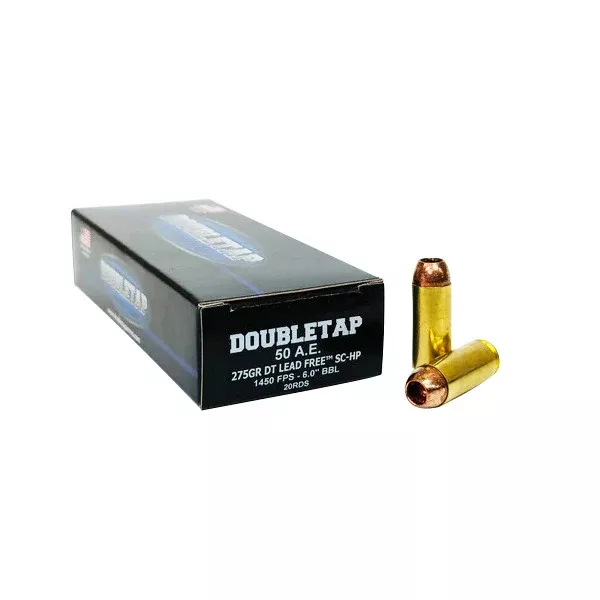 DoubleTap 50 Action Express Ammunition 275 Grain Solid Hollow Point Box of 20