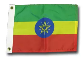 Ethiopia - 12"X18" Nylon Flag