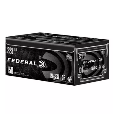 Federal Black .223 Remington 55 gr FMJ 150 rds.