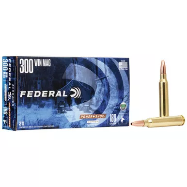 Federal Copper Power-Shok Rifle Ammunition .300 Win Magazine 180gr CHP 20/ct