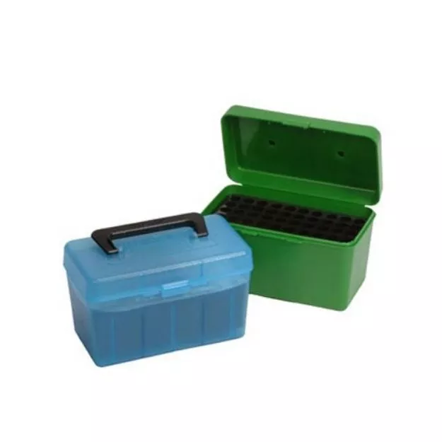 Handle Carry Rifle Ammo Box 22 Sav-10.75X68 Mauser 50Rd Grn