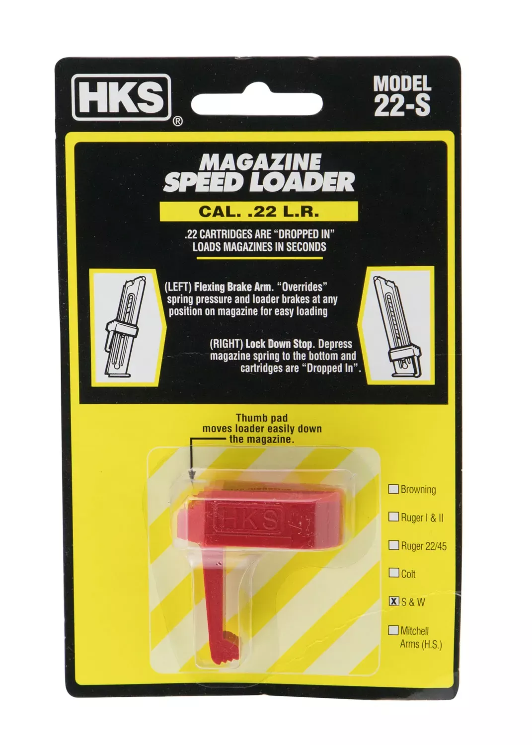 HKSSpeed Mag Loader with Red Finish for 22 LR S&W 41, 422, 622, 2213, 2214