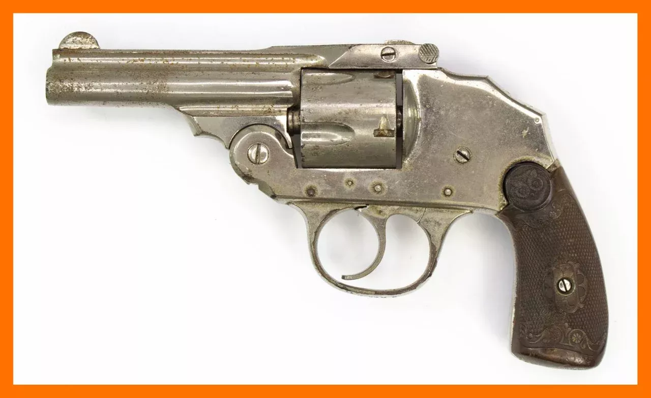 IVER JOHNSON TOPBREAK 38 S&W 3.25BARREL CHROME2778