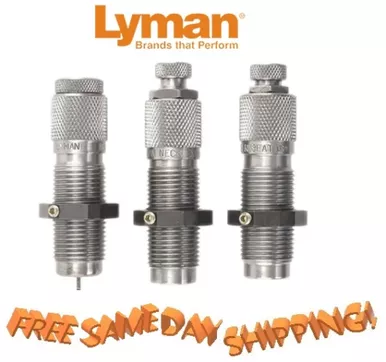Lyman Carbide 3 Die SetSeating, Sizing and Expanding Dies for 380 ACP 7680112