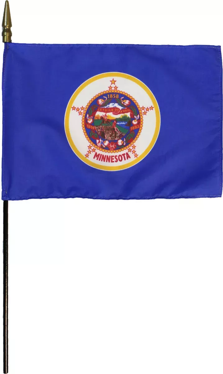 Minnesota (1983-2024) - 8"X12" Stick Flag