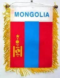 Mongolia Window Hanging Flag Fringed