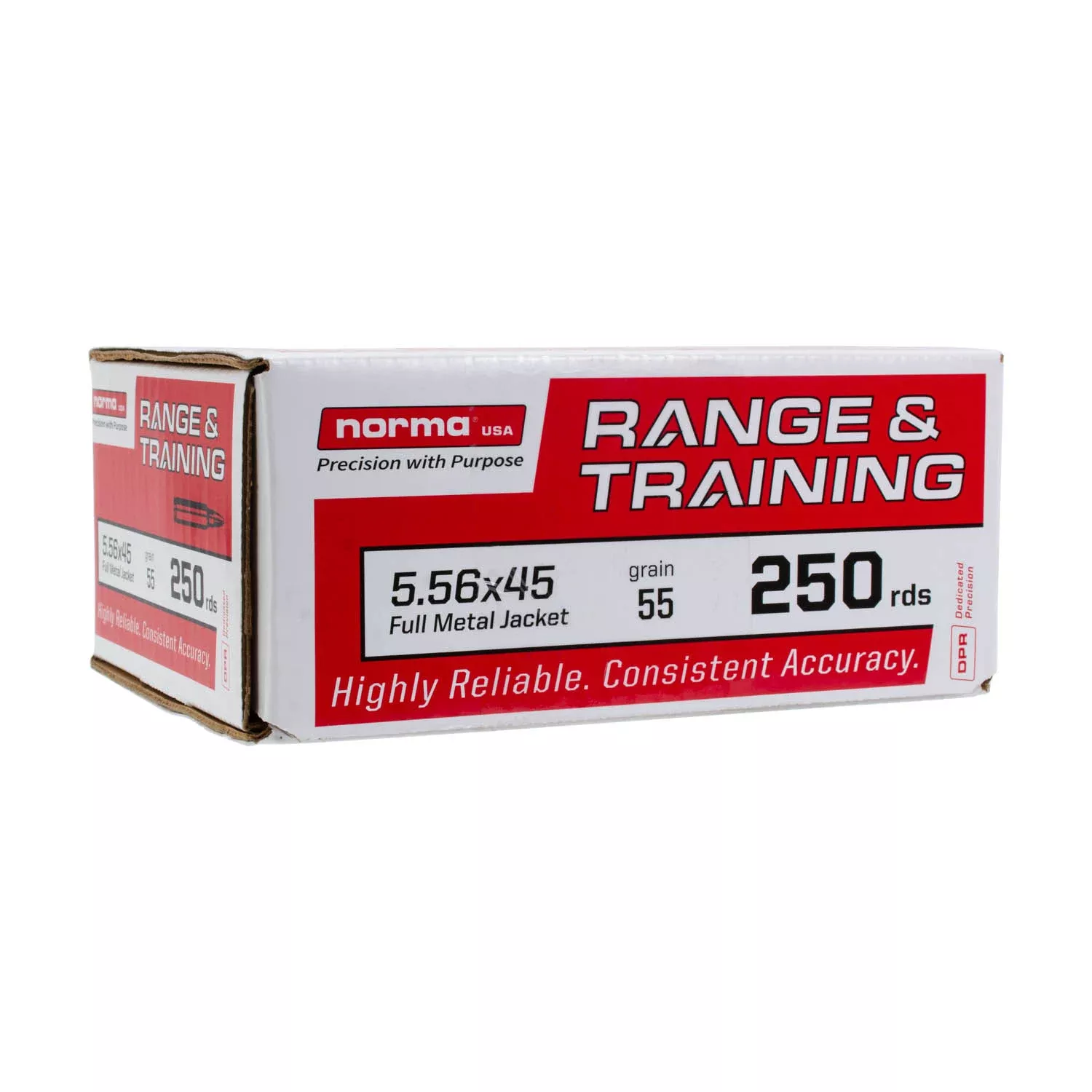 Norma Range & Training 5.56mm 55gr. FMJ Ammunition, 250 Round Box