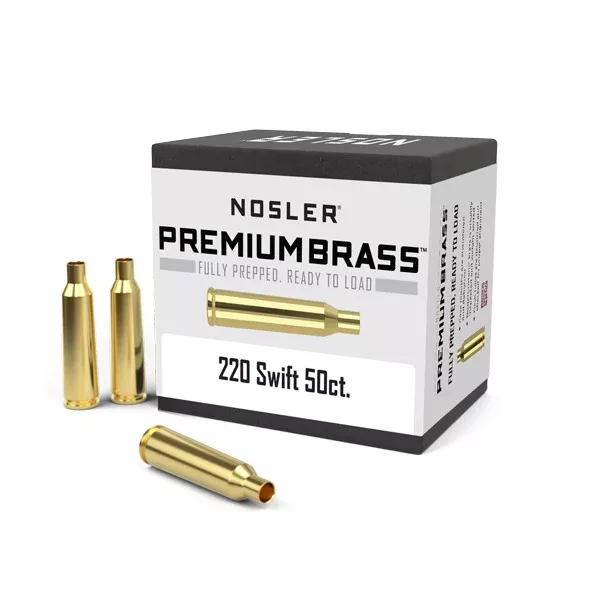 Nosler 220 Swift Brass Box of 50