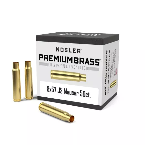 Nosler 8x57mm Mauser Brass Box of 50