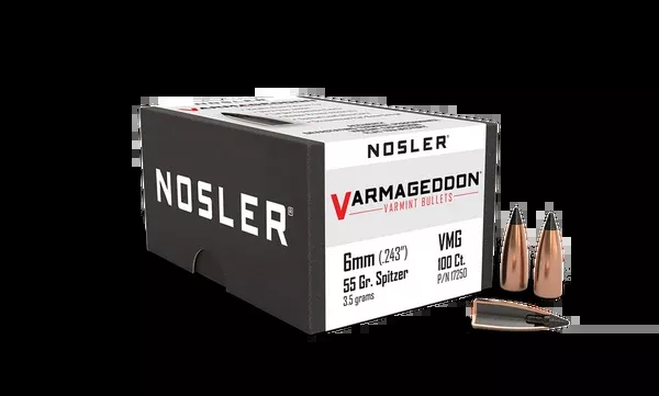 Nosler Bullets 6mm (243 Diameter) 55 Grain Tip Varmageddon (100Pk)