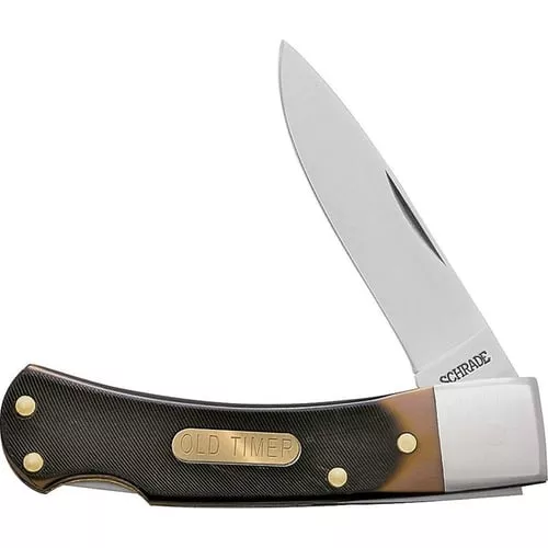Old Timer Bearhead Folding Knife 3 Blade Black
