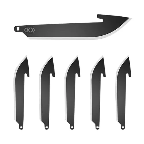 Outdoor Edge 3.0 Drop-Point Blade Pack Black 6/ct