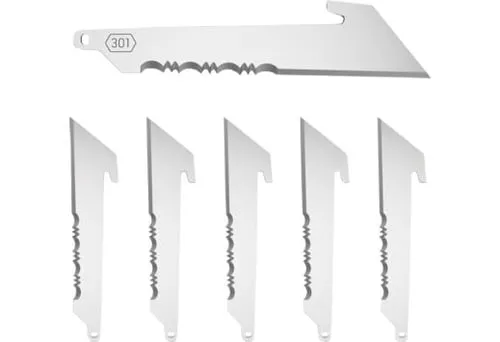 Outdoor Edge 3.0 Utility Blade Pack Half Serration 6/ct