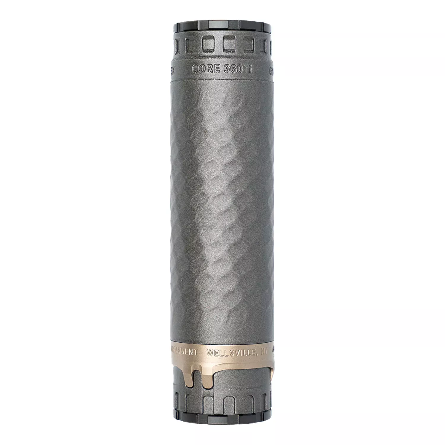 Precision Armament TiTrex Suppressor 9mm / .360 Cal Ti Core, Dark