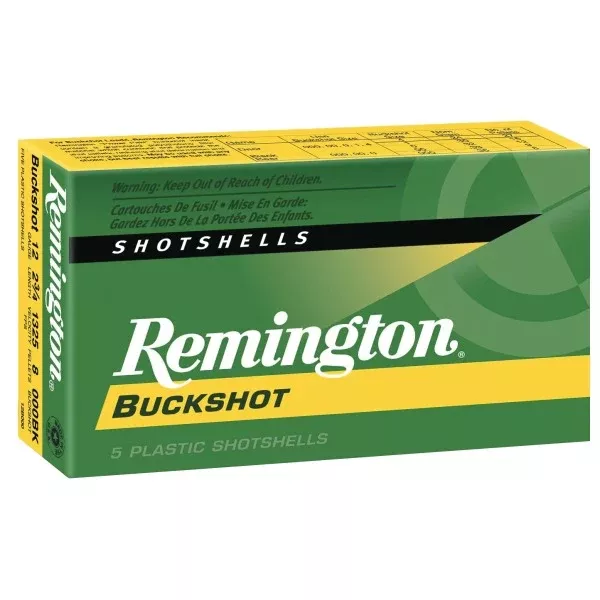 Remington Express 12 Gauge Ammunition 3″ #00 1225 fps Buckshot Box of 5