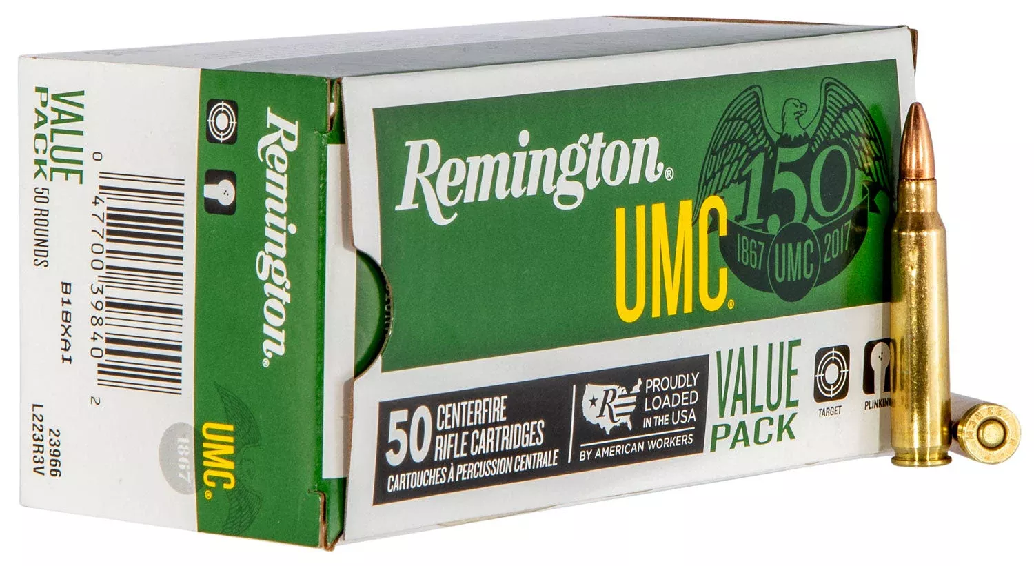 Remington R23966 UMC Value Pack Full Metal Jacket FMJ 55 Grain .223 Remington