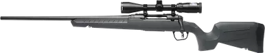 Savage Arms 32251 Axis 2 XP Combo Compact 243 Win 4+1 20" Matte Black Heavy Sporter Barrel & Drilled & Tapped Carbon Steel Receiver, Fixed Matte Gray Synthetic Stock, Left Hand, Boresighted 3-9x40mm