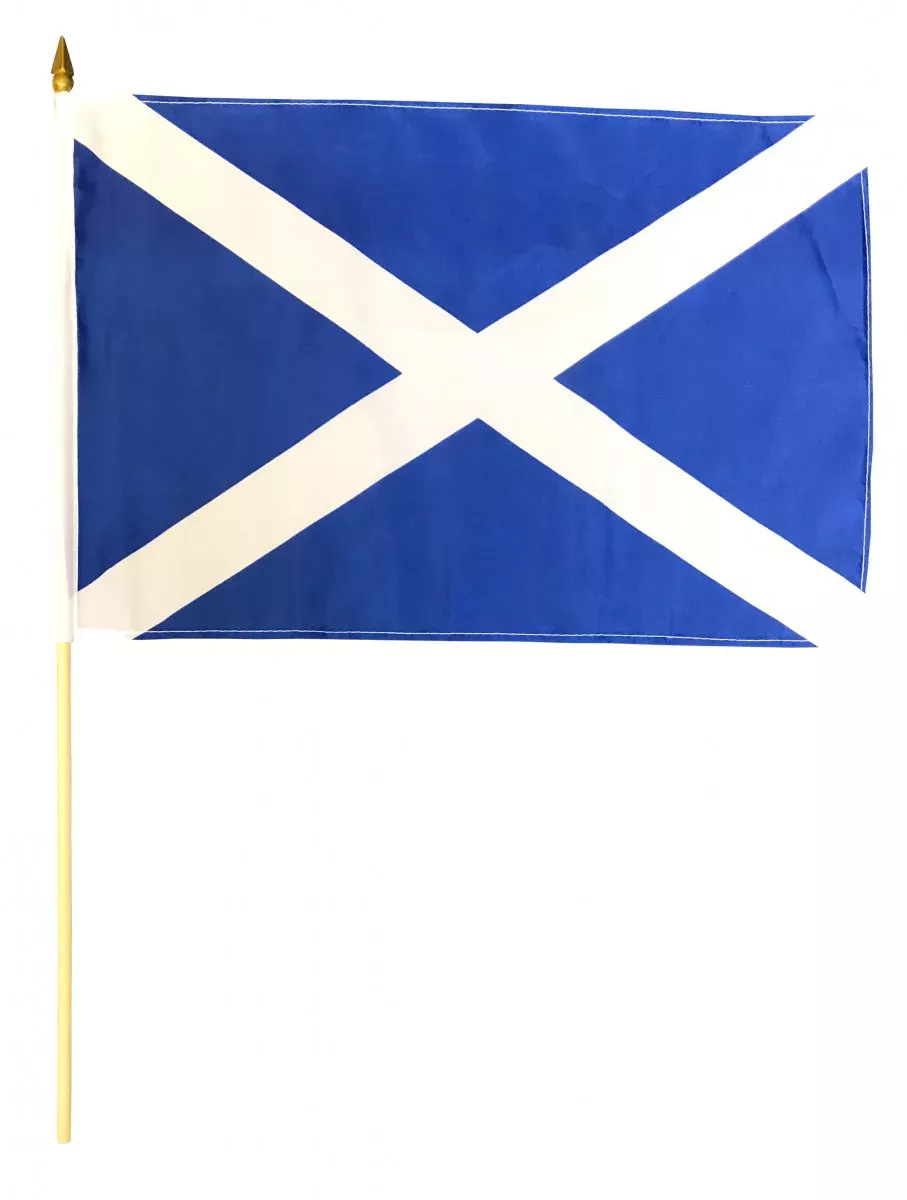 Scotland - 12"x18" Stick Flag (St. Andrews)