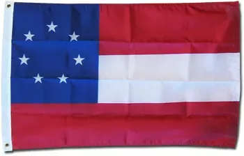Stars and Bars - 2'X3' Nylon Flag (First Confederate)