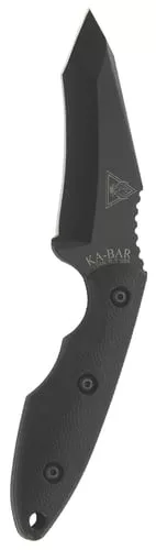 TDI HELL FIRE FLDR RCRV TANTO STR 3-9/16TDI/Hinderer Hell Fire Fixed Knife Black - Tanto Point - Plain Edge - 3.56